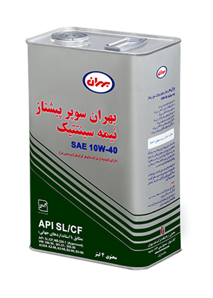 تصویر از روغن موتور بهران سوپر پیشتاز 10W-40 - ظرف چهار لیتری فلزی کتابی